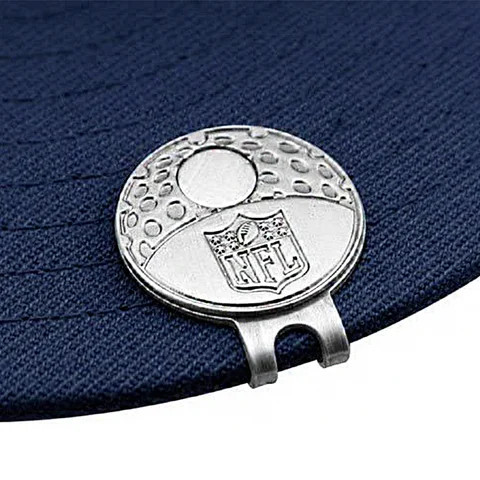 Metal golf ball marker custom logo ball marker with hat clip,removable attaches easily to golf cap