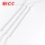 micc customized milk-white quartz heater with round ceramic ends 8*250MM