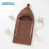 Mimixiong Fast Shipping Newborn Warm Fleece Hood Sleepingbag with Zipper