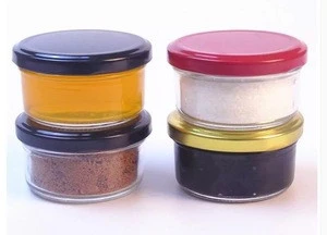 Mini food  grade empty  storage jar&amp;bottle 60ml 2oz glass honey caviar jam jars pickles candy glass jar wholesale with screw lid