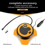 Mini portable dc 12v 120w 150psi car tire hand air pump  tire inflator  fast inflation with lcd screen