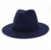 MNDJS177 100% Wool Felt Fedora Jazz Wide Brim Hat