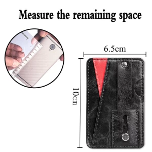 Mobile accessories anti-fall real wood pattern cell phone back cover stick microfiber card holder shell for mobile phone