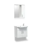 Modern 2-Piece Bathroom Cabinet Set with Sleek European Design Includes Sink for Organized Storage Offers Ample Space