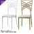 Import Modern cheap furniture dining table set gold stackable metal restaurant chairs for event from China