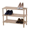 modern design 3 tier fir solid wooden shoe rack cabinet
