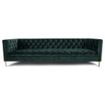 Modern luxury hunter green velvet hotel lobby sofa