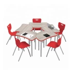 Modern New Design Suppliers School Student Furniture Sets, High Quality Plywood Plastic School Classroom Desk Chair/