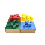 Montessori Children Sensory Learning School  Wood Knobless Cylinders Set Toys For Kids