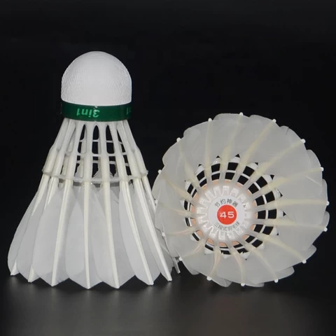 Most Durable Goose Feather Shuttlecock Badminton 3in1 Shuttlecocks Factory Direct Supplier for Training Badminton peteca