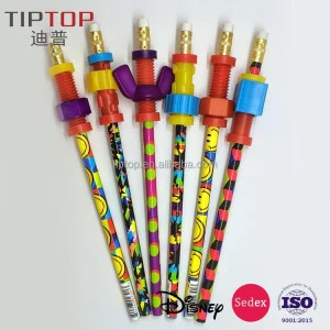 most popular customized pencil hand fidget topper/fidget pencil topper/finger fidget toy