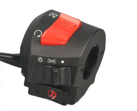 Motorcycle 7/8" Handlebar Horn Turn Signal Headlight Electrical Start Switch