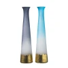 Mouth Bown Elegant  Antique Wedding Decoration Frosted Gold Home Goods Long Neck Glass Vases