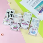 MQ-11 Rabbit Earbuds Wired Earbud & In-Ear Headphones With Microphone And Lovely Rabbit Earphones Storage Case For Kids