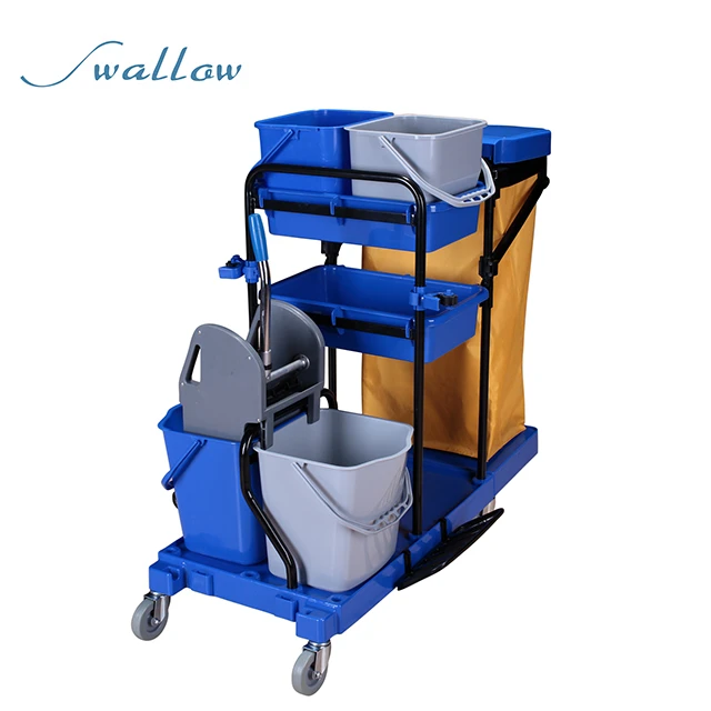 Multi-functional Cleaning trolley Cart,Janitor Cart,with Cover and bags