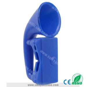 Multi-functional colorful mini external horn silicone mobile phone speaker