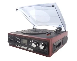 Multiple Turntable USB encoding record player with radio cassette