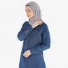 Muslim Dresses New Maxi Modern Embroidery Islamic Clothing Black Open Kimono Prayer Robe Scarf Hijab Woman Dubai Denim Abaya