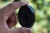 Import Natural Black Agate Healing Palm Stone Healing Natural Crystal Gemstone Healing Massage Agate Palm Stone from India