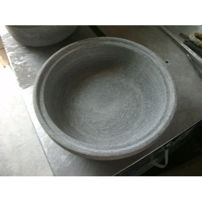 Natural grey granite lava stone cookware