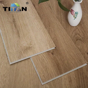 Natural wood grain water proof vinyl click pvc floor tile