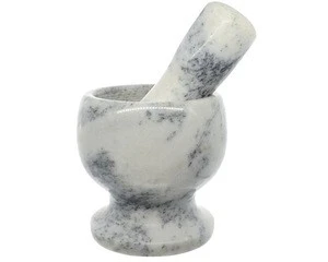 Nature White Marble Mortar and Pestle for Herb and Spice