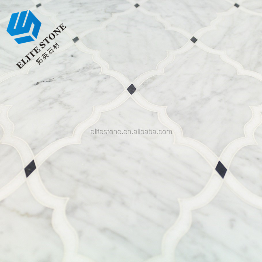 Buy New Arrival Waterjet Marble Mosaic Tiles Bathroom Tile Mosaic from ...