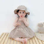New arrived rompers baby girl romper baby clothes plaid sleeveless dressy newborn jumpsuit summer infant clothing