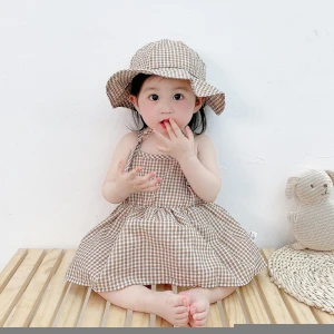 New arrived rompers baby girl romper baby clothes plaid sleeveless dressy newborn jumpsuit summer infant clothing
