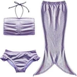 New Children Tail Split Swimsuit Cosplay Costume Girls Bikini Set Dress
