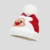 New Christmas Knitted Hat Snowflake Deer Red Hat Warm Men Women Pullover Hat Christmas Cap