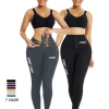 New Custom Logo Adjustable Hooks Women Fat Tummy Control Waist Trainer Corset Fitness Gym Leggings