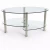 Import New Design Modern Low Price Glass Coffee Table with Round Shape 3 Layers Side Table for Living Room from China