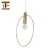 Import New design northern europe type simple modern copper ring led chandelier pendant light from China
