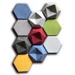 new design soundproof material 3d acoustic wall panel  pet acoustic decorative wall panel for recording studio