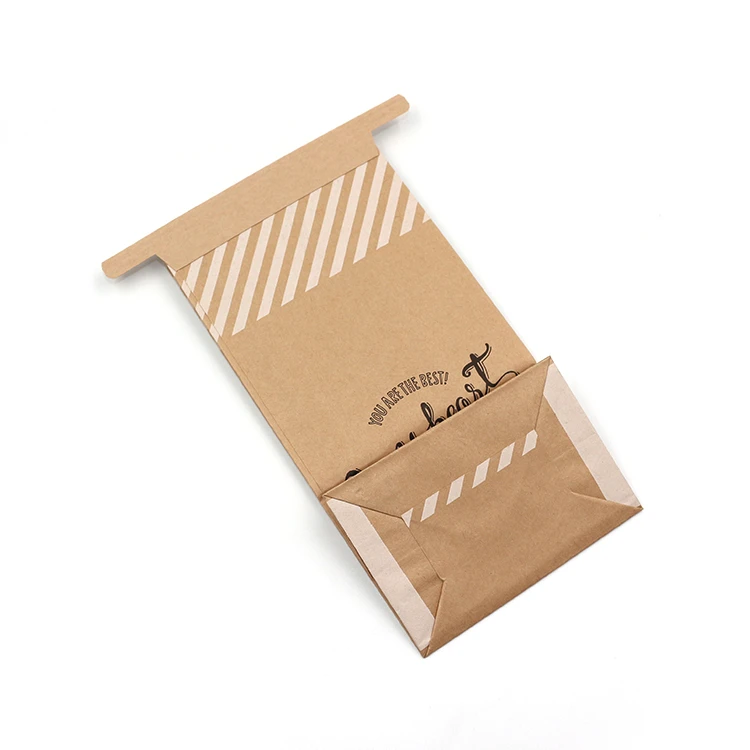 New fashion cute china manufacture customized kraft pop corn paper bag