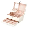 New single color multi-layer large capacity leather jewelry jewelry storage box