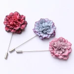 New styling fashion corsage flower petal heart brooch pin for men