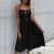Import New Sweet Loose Dress Girl Wholesale Spaghetti Strap Solid Color Backless Linen Dress from China