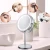 Import Non-slip table 360 degree Rotation 1x/3x/5x Magnification lighted bathroom led makeup mirror and led makeup mirror from China
