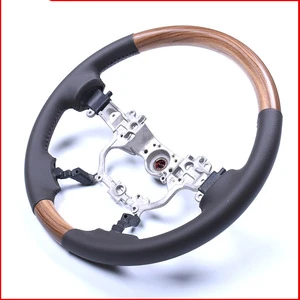 OE design Car Aluminum Alloy Steering Wheel With Wooden For Toyota Land Cruiser Prado Fj 150 2018 Accessories