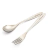 OEM Custom Logo Titanium Cutlery Spoon Fork Set Titanium fork