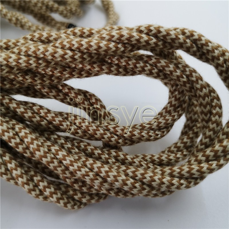 OEM DIY RTS CE VDE SAA certificate zig zag Cloth covered textile fabric twisted cable wire