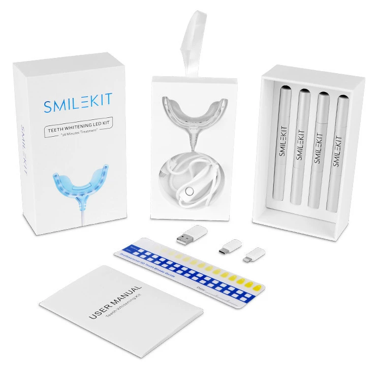 OEM Teeth Whitening Led Light Trays Connected with iPhone/Android/USB Teeth Whitening Kits
