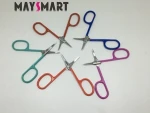 Orange/Rose Red/Purple/Blue/Green Eyebrow Beauty Manicure Scissors  / Curved Nail Scissors