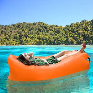 outdoor Fast Inflatable Air Sleeping Bag Camping Bed Beach Lay bag Sofa Thicken