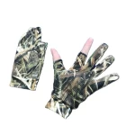 outdoor hunting camouflage clothing winter mitten gloves finger spandex Custom OEM wholesale
