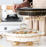 Oval-shaped soup pot household Korean double-eared large-capacity high-temperature resistance iron frame stew pot ceramic pot