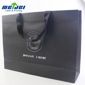 Packaging paper bag with logo printing for apparel in factory price