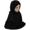 Plain color custom satin silk hijab head scarf with logo print